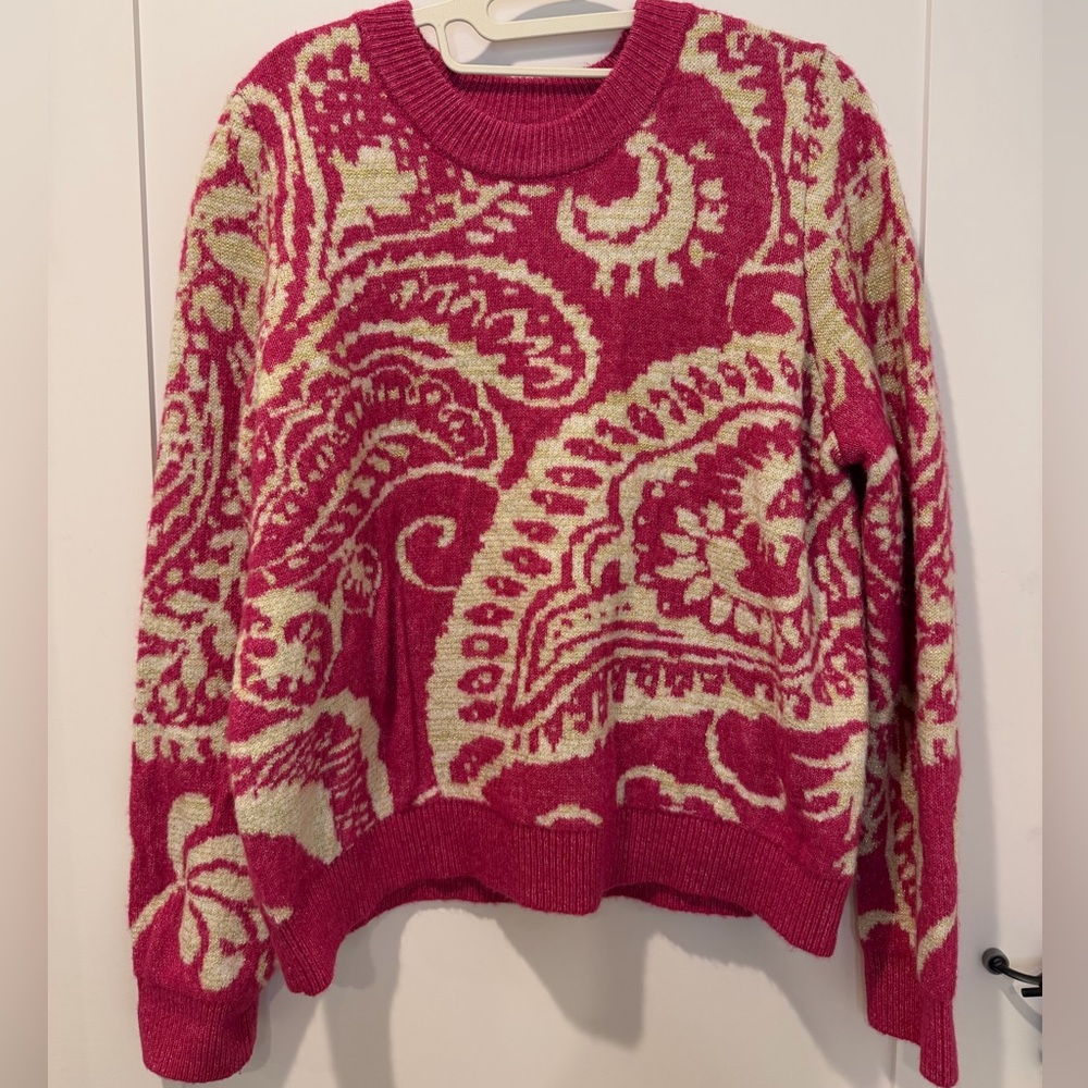 Autres Filles Paisley Pink and Cream Sweater